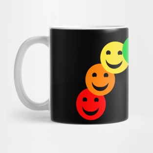 Happy Smiling Faces Rainbow Arc Mug